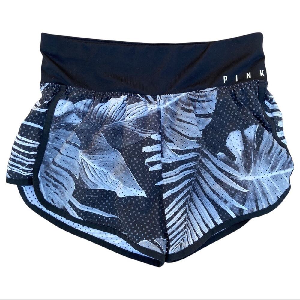PINK Victoria’s Secret Ultimate Campus Shortie Black Grey Palm Print Size XS